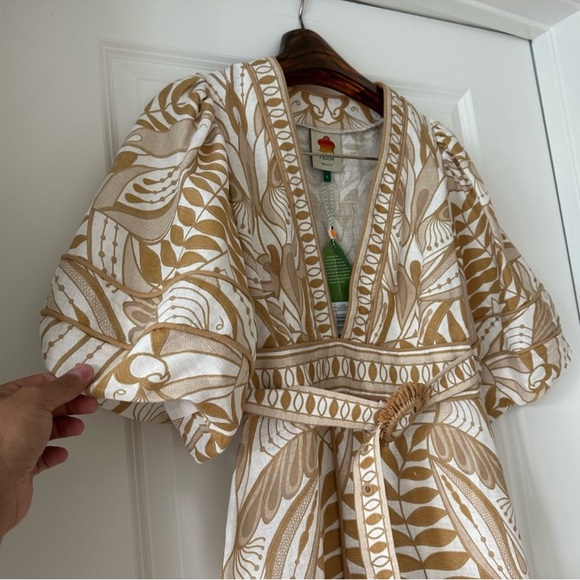 Farm Rio Off-White Lace Nature Mini Dress - Picture 2 of 7